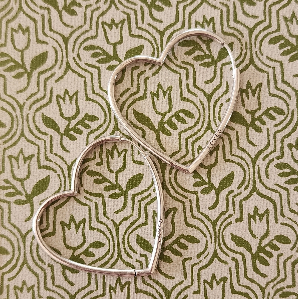 Heart shaped loved hoops